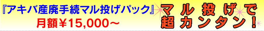 産廃手続は任せろ　マル投げパック